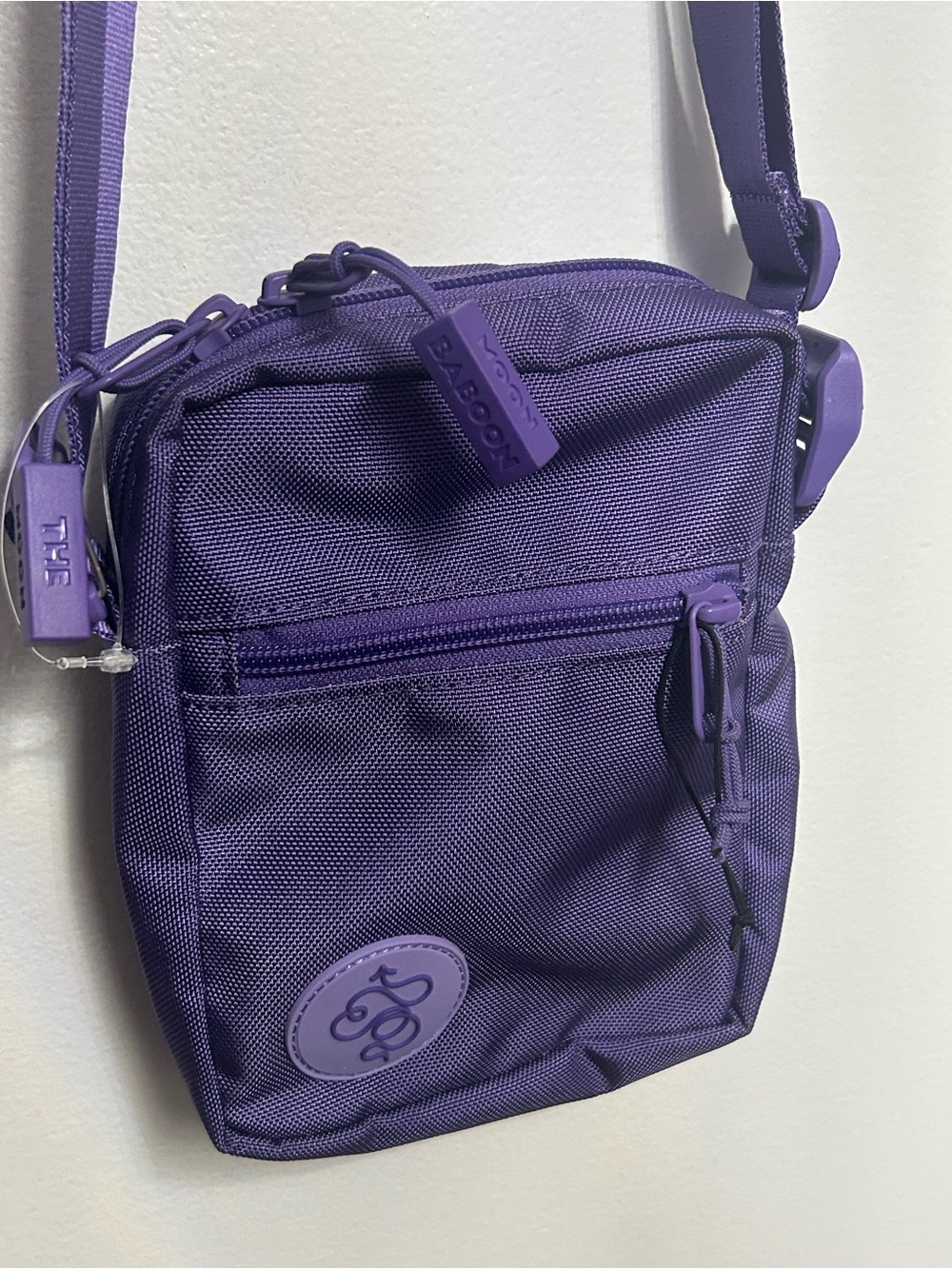Baboon To The Moon Sling Bag Purple NWOT